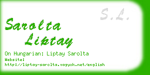 sarolta liptay business card